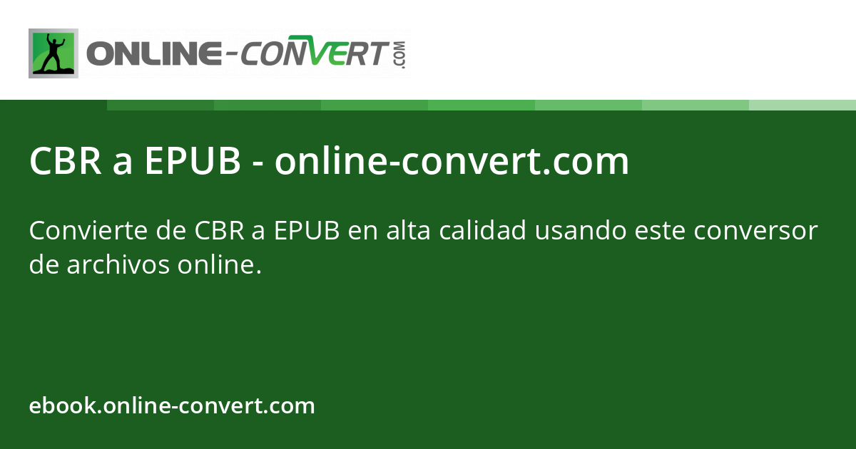 CBR a EPUB