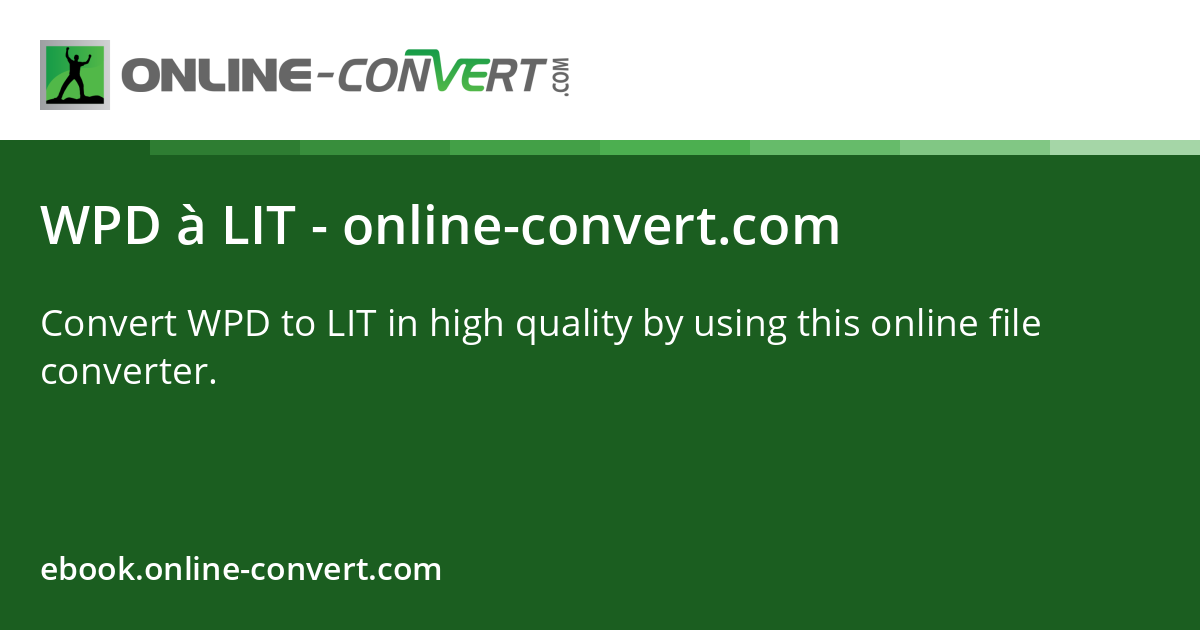 WPD à LIT - online-convert.com